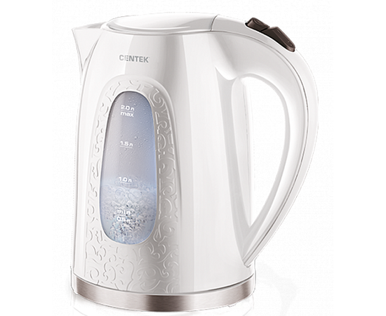  Чайник Centek CT-0041 <White 2.0л> 2200Вт, открывание кнопкой, внутренняя подсветка 