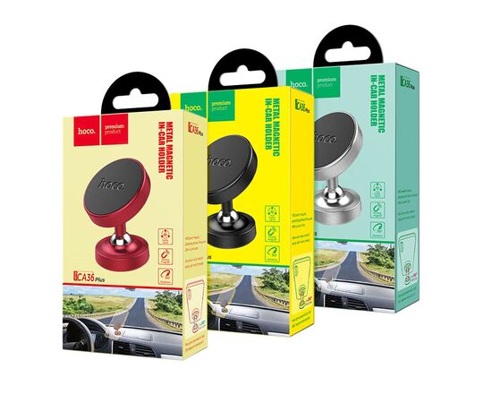  Автомобильный держатель HOCO CA36 Plus Dashboard metal magnetic (черный) 