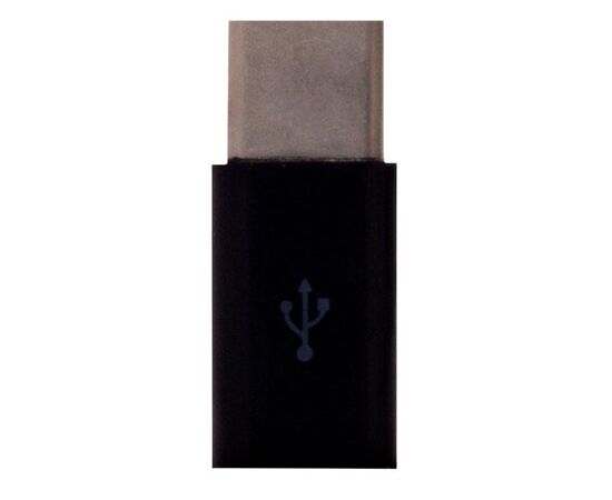  Адаптер - Type-C/ micro USB  папа-мама (black) 