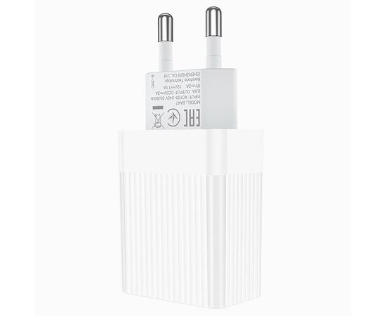  Адаптер Сетевой Borofone BA47A Mighty QC3.0 1USB/5V/3A 