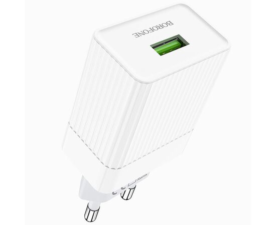  Адаптер Сетевой Borofone BA47A Mighty QC3.0 1USB/5V/3A 
