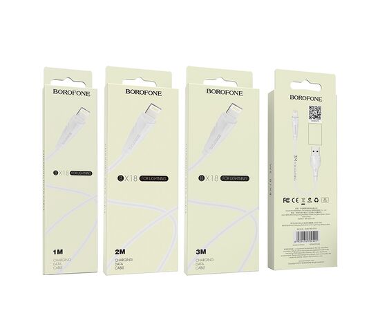  Кабель USB - Type-C Borofone BX18 Optimal, 100 см, (white) 