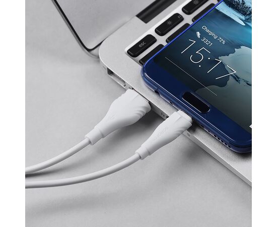  Кабель USB - Type-C Borofone BX18 Optimal, 100 см, (white) 