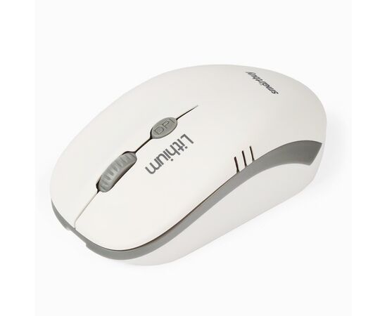  Мышь оптическая беспроводная Smart Buy SBM-344CAG-WG ONE с зарядкой от USB (white/grey) 