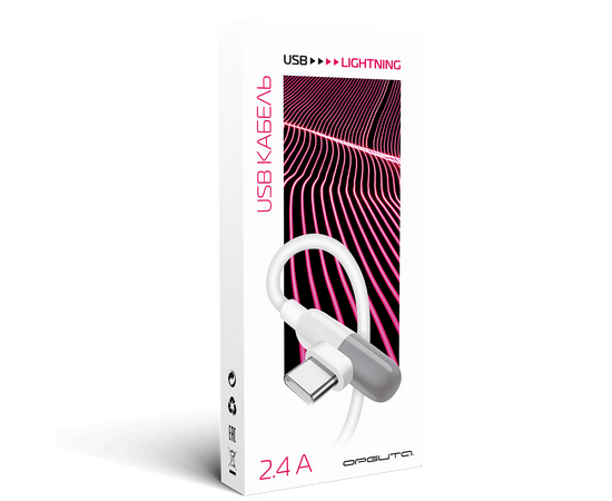  Орбита OT-SMI34 Черный кабель USB 2.4A (iOS Lightning) 1м 