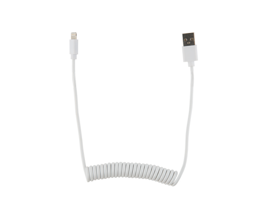  Дата-Кабель Red Line Spiral USB - Lightning, белый 