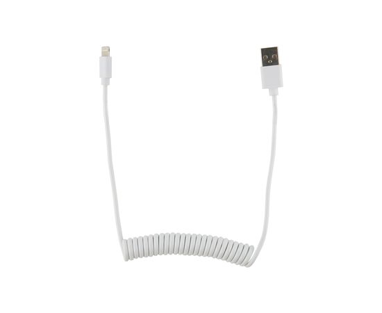  Дата-Кабель Red Line Spiral USB - Lightning, белый 