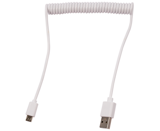  Дата-Кабель Red Line Spiral USB - Micro USB, белый 