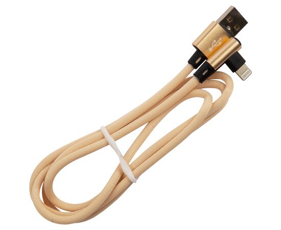  Дата-Кабель Red Line USB - 8 – pin для Apple, L-образный, бежевый 