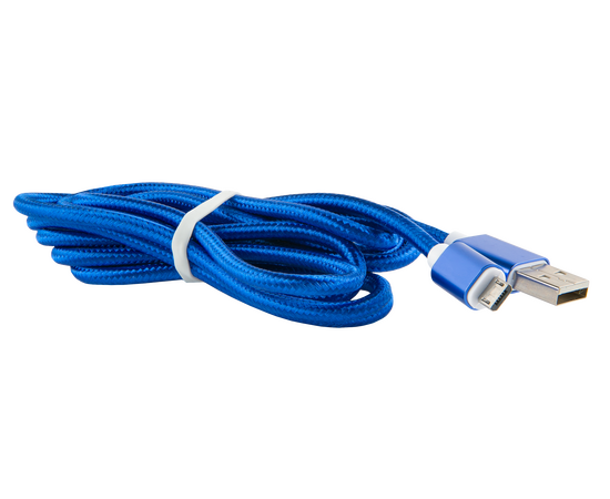  Дата-кабель Red Line USB - micro USB (2 метра) нейлоновая оплетка, синий 