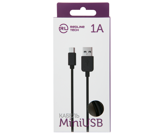  Дата-кабель Red Line USB - mini USB, черный 