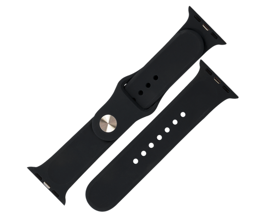  Ремешок силиконовый MB для Apple watch – 42-44 mm (S3/S4/S5 SE/S6), черный 