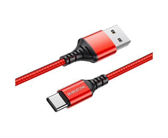  Кабель USB - Type-C Borofone BX54 Ultra bright, 100 см 2,4А (red) (133822) 