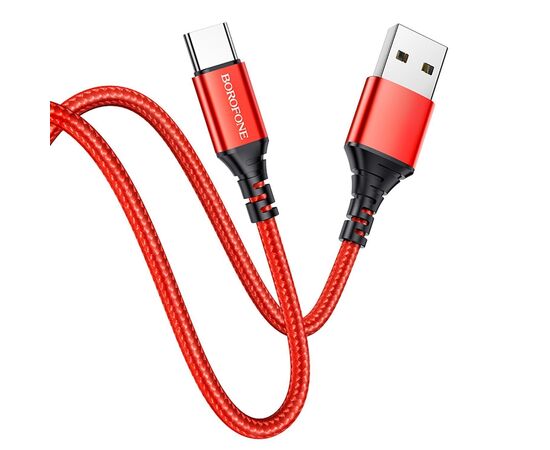  Кабель USB - Type-C Borofone BX54 Ultra bright, 100 см 2,4А (red) (133822) 