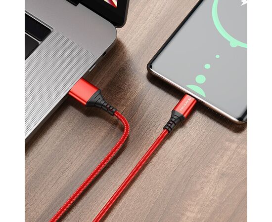  Кабель USB - Type-C Borofone BX54 Ultra bright, 100 см 2,4А (red) (133822) 