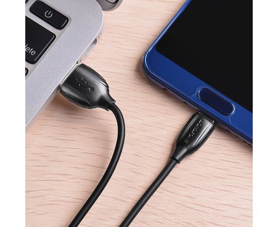  Кабель USB - Type-C Borofone BX19 Benefit, 1.0м, круглый, 2.0A, ПВХ, цвет: белый(1/648) 