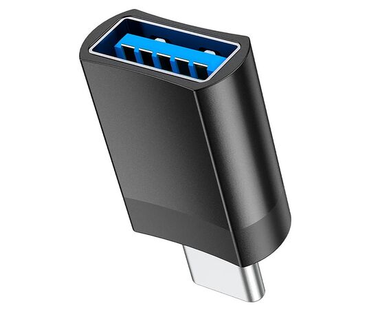  Адаптер Hoco OTG UA17 Type-C - USB3.0 (black) (213923) 