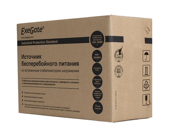  ИБП ExeGate EP285538RUS Power Back BNB-600.LED.AVR.C13.RJ (600VA/360W, LED, AVR,4*IEC-C13, RJ45/11, Black) 