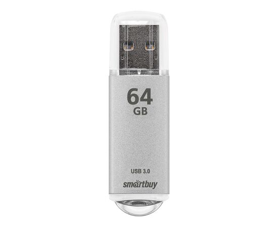  USB 3.0  64GB  Smart Buy  V-Cut  серебро 