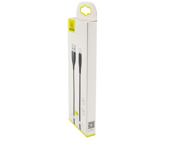  Дата-Кабель USAMS US-SJ266 U18 Lightning (1 м), круглый, черный (SJ266USB01) 