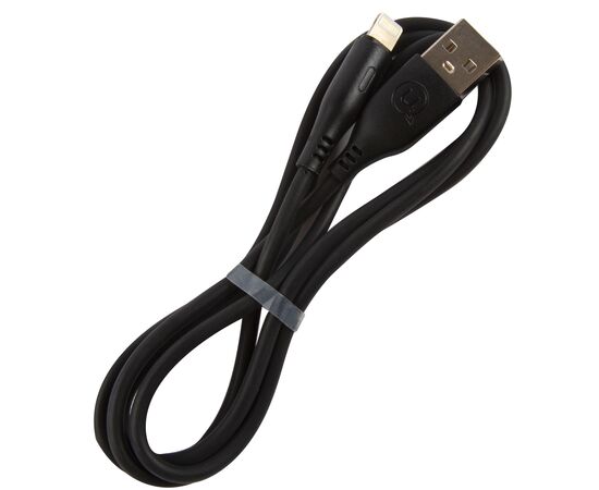  Дата-Кабель USAMS US-SJ266 U18 Lightning (1 м), круглый, черный (SJ266USB01) 
