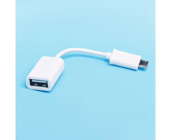  Кабель OTG - micro USB RockBox 10см 1A (white) (215279) 