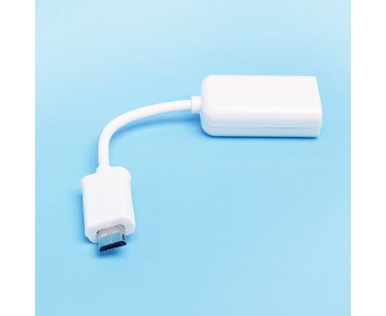  Кабель OTG - micro USB RockBox 10см 1A (white) (215279) 