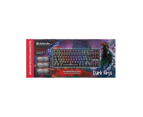  Клавиатура Defender Dark Arts GK-375 механическая игровая USB (black) (218144) 