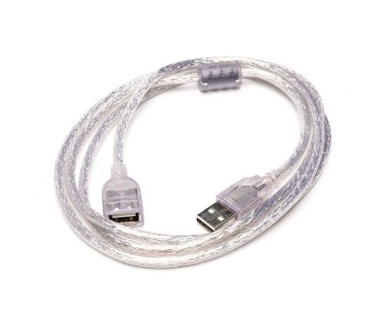  Кабель-удлинитель USB Glossar 150см 1,5A (silver) (101177) 
