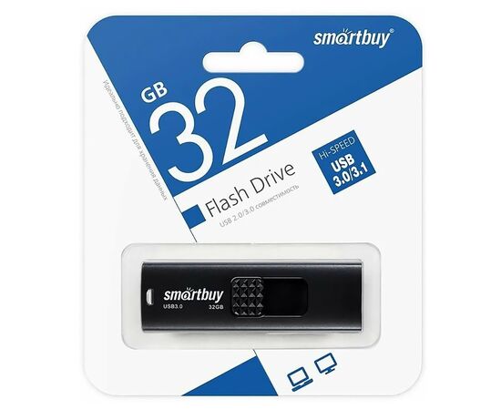  Флэш накопитель USB 32 Гб Smart Buy Fashion 3.0 (black) (212806) 