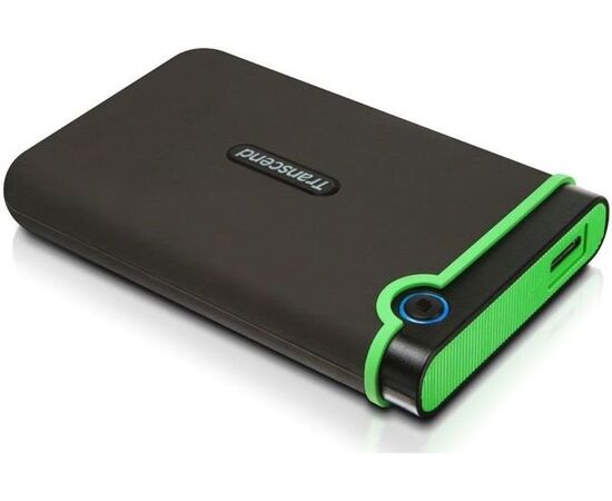  HDD ext 2.5" 1.0TB USB3.0 Transcend StoreJet 25M3S Slim, прорезиненный, стальной серый (TS1TSJ25M3S) военный стандарт MIL-STD-810F 516.5 