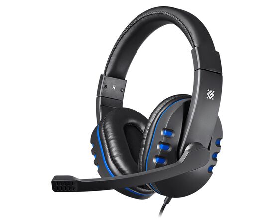  Компьютерная гарнитура Defender G-160 Warhead, игровая (black/blue) (220429) 