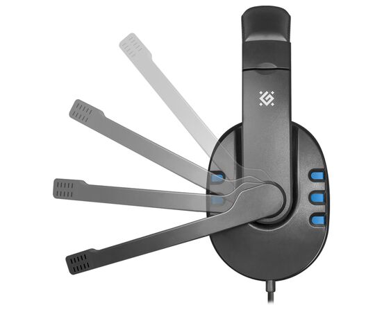  Компьютерная гарнитура Defender G-160 Warhead, игровая (black/blue) (220429) 