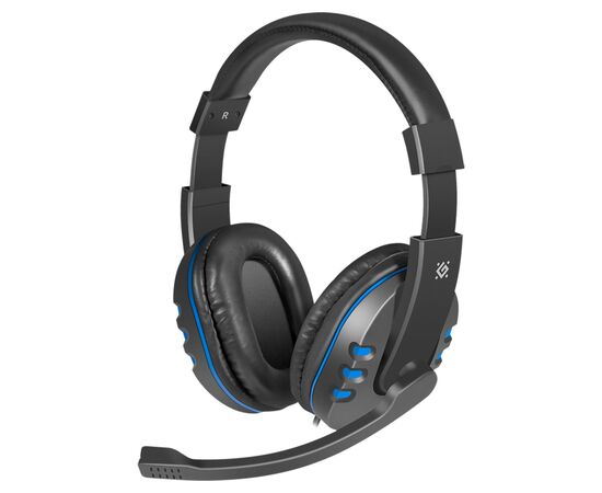  Компьютерная гарнитура Defender G-160 Warhead, игровая (black/blue) (220429) 