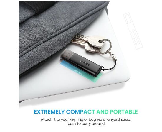  Кардридер UGreen CM264 (60722) USB3.0 Multifunction Card Reader черный 