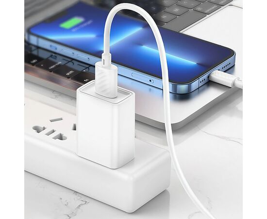  Кабель USB - Apple lightning Hoco X88 100см 2,4A (white) (215585) 