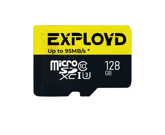  MicroSD  128GB  Exployd Class 10 Premium UHS-I U3 (95 Mb/s) без адаптера 