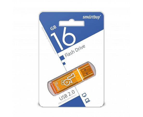  USB  16GB  Smart Buy  Glossy  оранжевый 