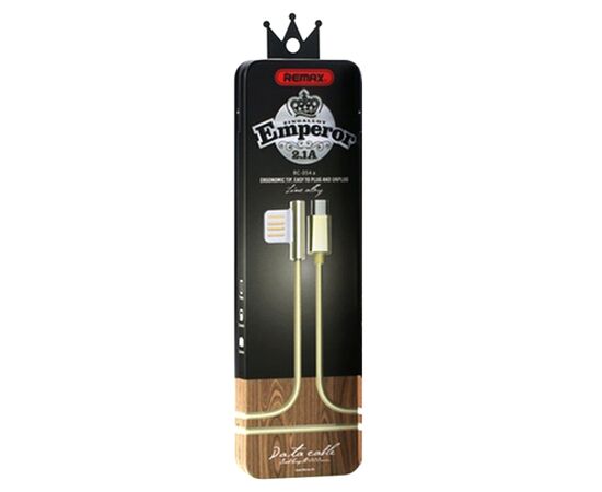  Кабель USB REMAX RC-054a Emperor USB - Type-C, 2.1А, 1 м, золотой 