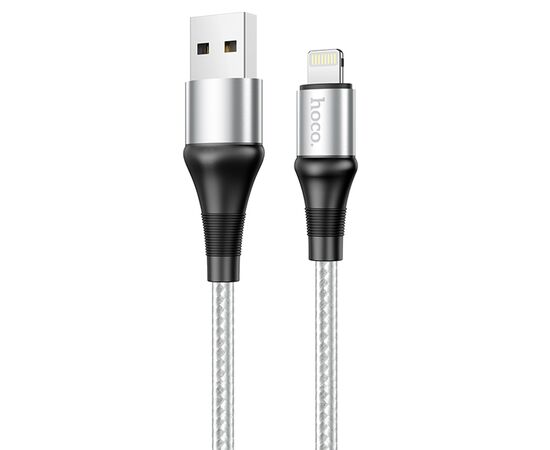  Кабель USB HOCO X50 Excellent USB - Lightning, 2.4А, 1 м, серый 
