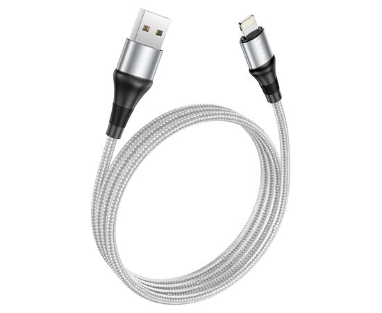  Кабель USB HOCO X50 Excellent USB - Lightning, 2.4А, 1 м, серый 