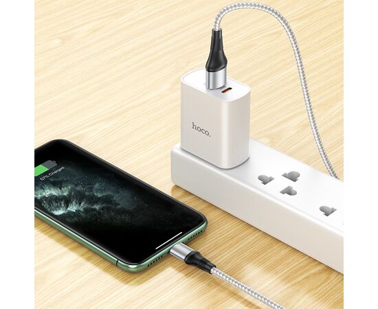  Кабель USB HOCO X50 Excellent USB - Lightning, 2.4А, 1 м, серый 