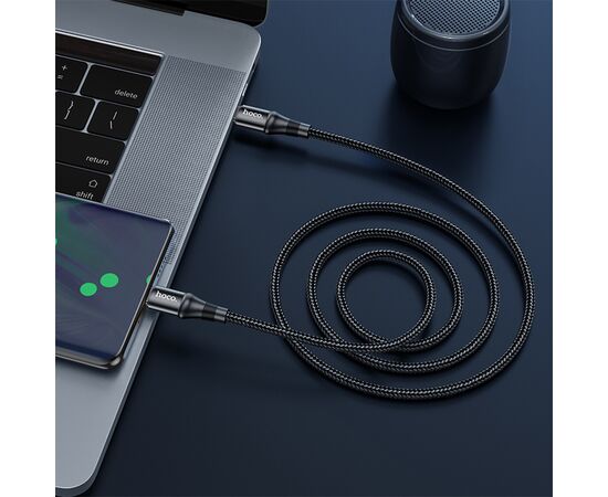  Кабель USB-C HOCO X50 Exquisito Type-C - Type-C, 5A, 1 м, черный 