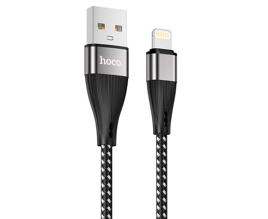  Кабель USB HOCO X57 Blessing USB - Lightning, 2.4А, 1 м, черный 