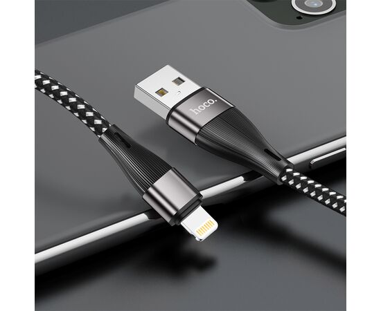  Кабель USB HOCO X57 Blessing USB - Lightning, 2.4А, 1 м, черный 