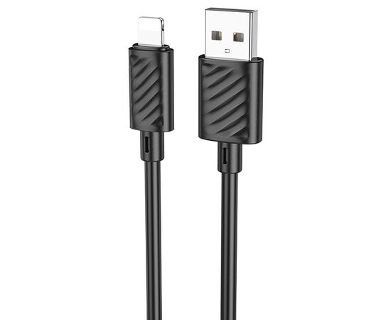  Кабель USB HOCO X88 Gratified USB - Lightning, 2.4А, 1 м, черный 