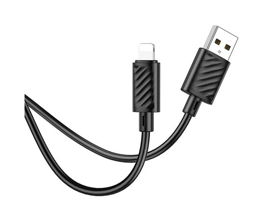  Кабель USB HOCO X88 Gratified USB - Lightning, 2.4А, 1 м, черный 