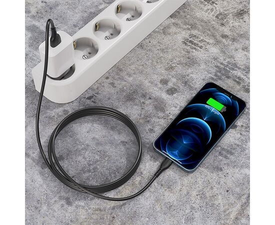  Кабель USB BOROFONE BX51 Triumph USB - Lightning, 2.4А, 1 м, черный 
