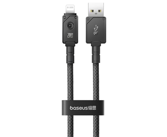  Кабель USB-C BASEUS Unbreakable Series Type-C - Lightning, 4A, 20W, 2 м, черный 