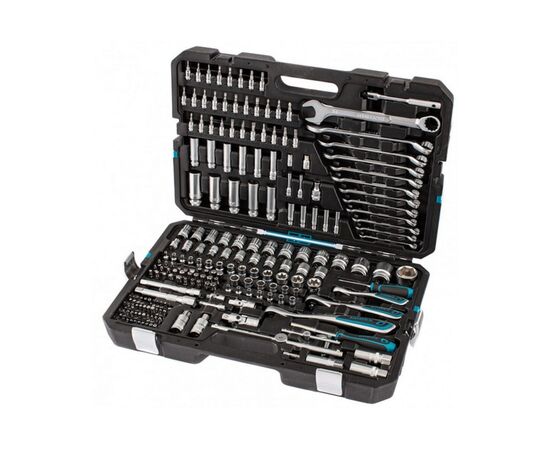  Набор инструмента GROSS 14157 216 предметов, 120 зубьев, CrV 1/2", 3/8", 1/4" 